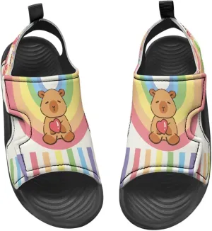 Girls Pink Axolotl Sandals Fashion Mushroom Pool Water Shoes Open Toe Outdoor Summer Hiking Athletic Sandals for Toddler Kids