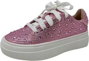 Girl's Rhinestone Flat Bling Fashion Tennis Sneakers Sidny Sneaker