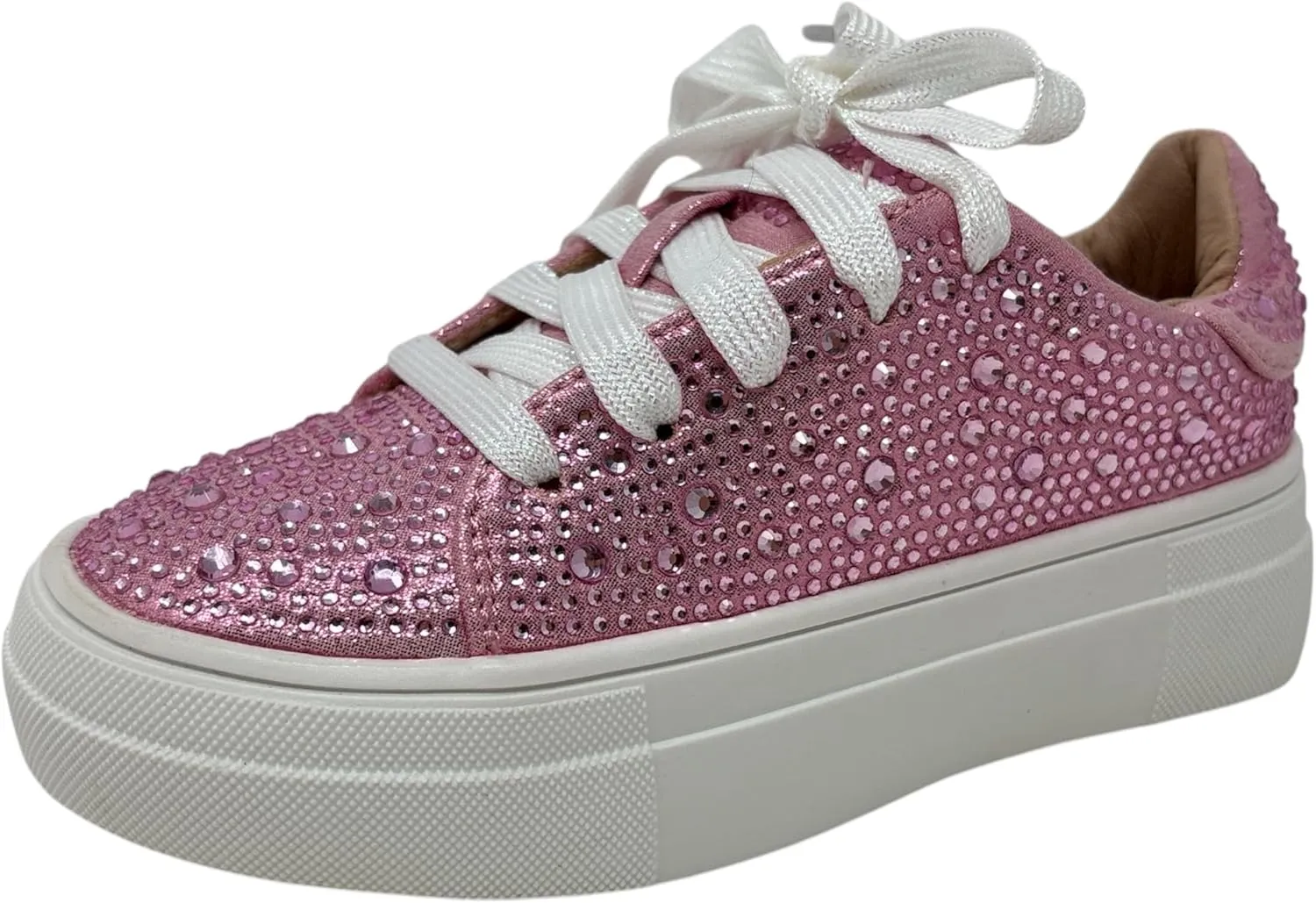 Girl's Rhinestone Flat Bling Fashion Tennis Sneakers Sidny Sneaker