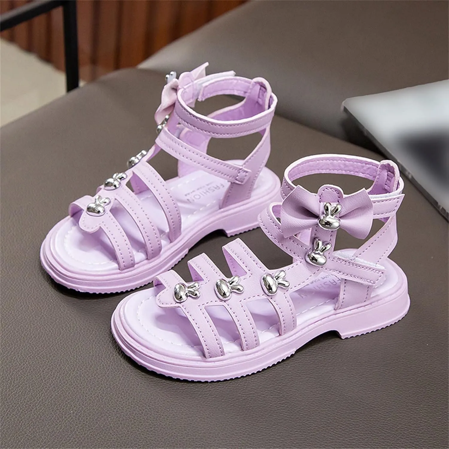 Girls Sandals Children Shoes High Top Flat Sandals Roman Sandals Big Children Summer Sandals Girls Slippers Size
