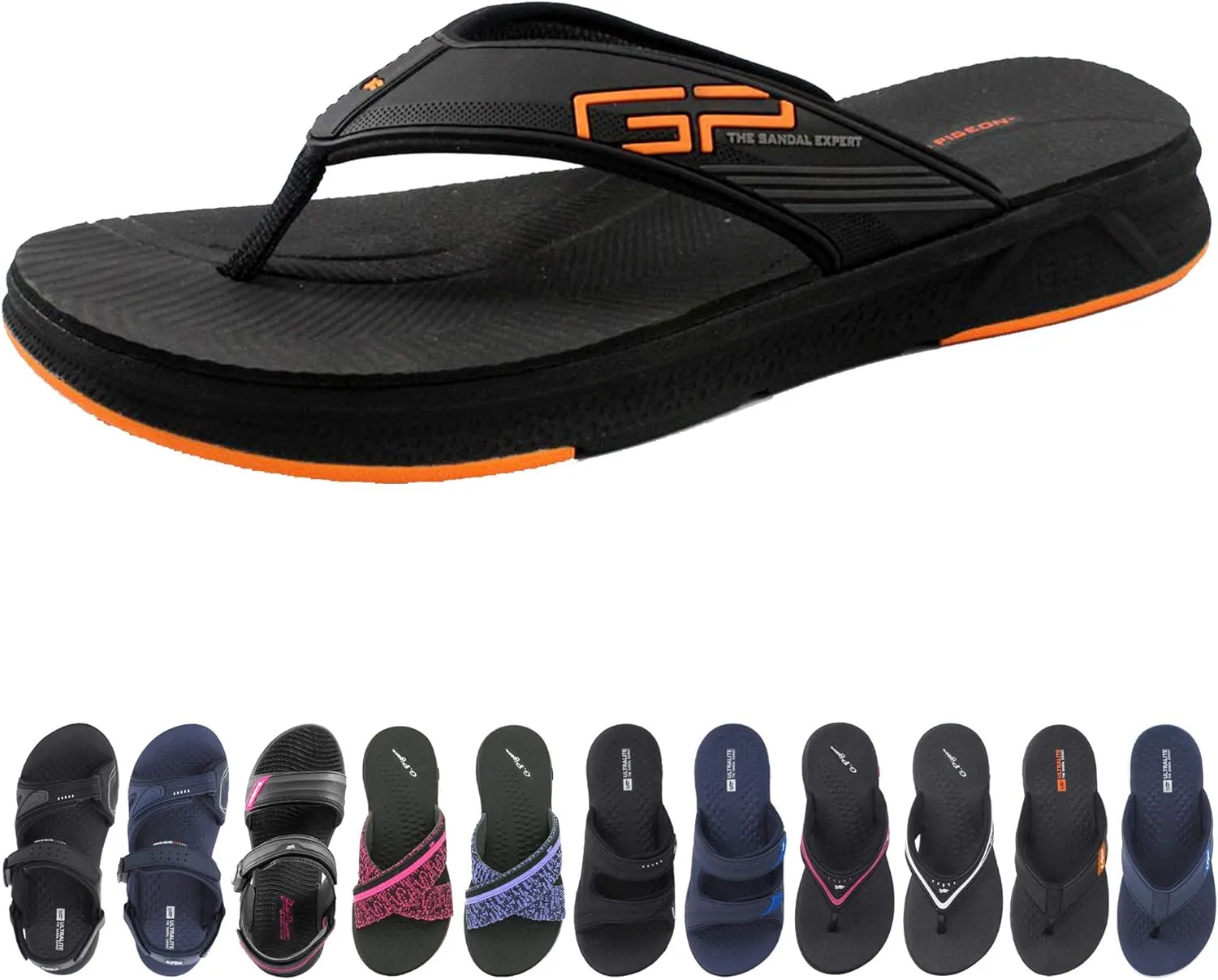 Gold Pigeon Shoes EVA Anti-Fatigue Ultra-Cushion Unisex Athlete Sandals Easy SNAP LOCK Closure