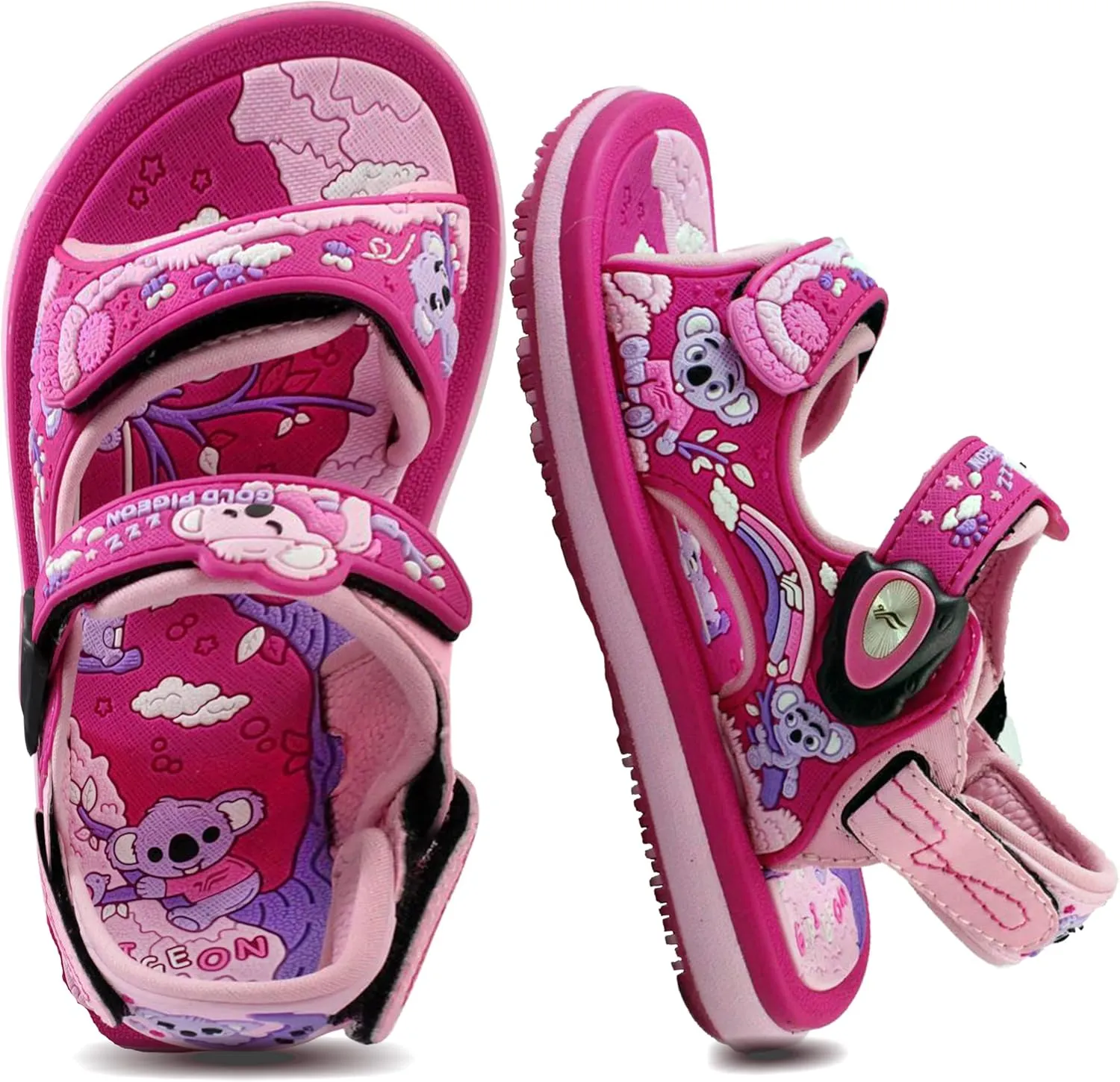 Gold Pigeon Shoes KIDS Easy Snap Lock Outdoor/Water Sandals & Slides. Adjustable Straps