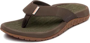 Grundens Men's FishFinder Sandals | Quick-Drying, Comfortable, and Versatile Mens Flip Flops with Enhanced Traction & Full Arch Support for Fishing and Outdoor Wear