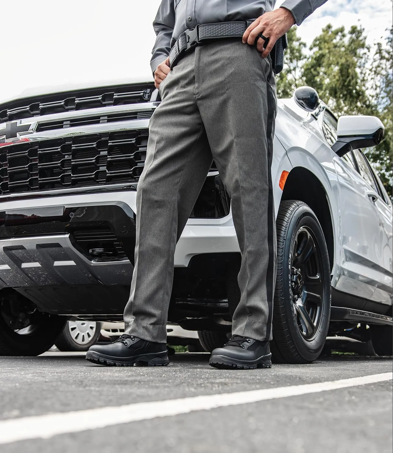 HAIX Trooper GTX High Side Zip Waterproof Law Enforcement Leather Duty Boots with Antislip Outersole and Cushioned Insole