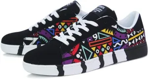 Hbeylia Fashion Sneakers For Women Men Couples Casual Hip Hop Hipster Graffiti Lace Up Low Top Canvas Shoes Comfortable Play Sneakers Walking Driving Sport Running Skateboard Shoes For Boys Girls