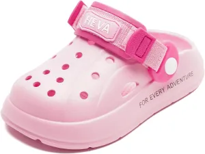 HEVA Boys Girls Garden Clogs Lightweight Beach Sandals Breathable Slip On Water Shoes for Toddler/Little Kids