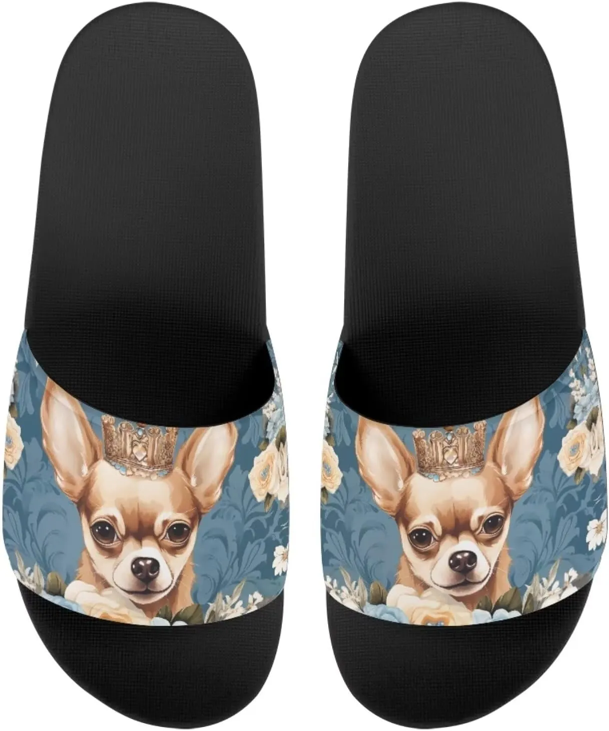 Howilath Women's Casual Slide Sandals, Cartoon Animals Print Comfortable Soft Sole Non-Slip Open Toe EVA Flat Sandals