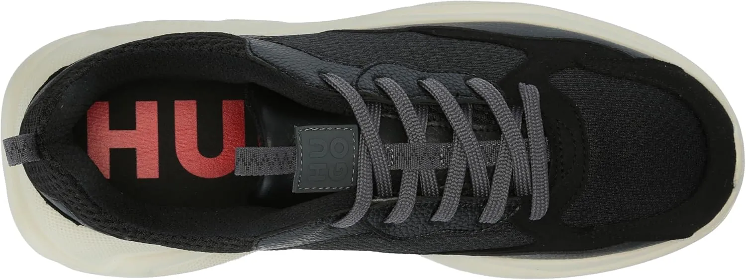 HUGO Men's Running Style Mix Material Sneakers