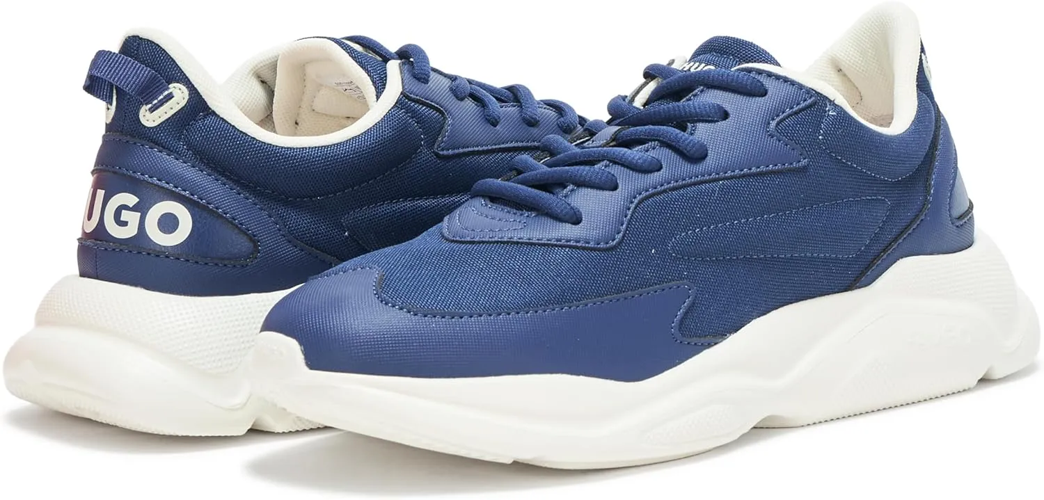 HUGO Men's Running Style Sneakers with Thick Rubber Sole