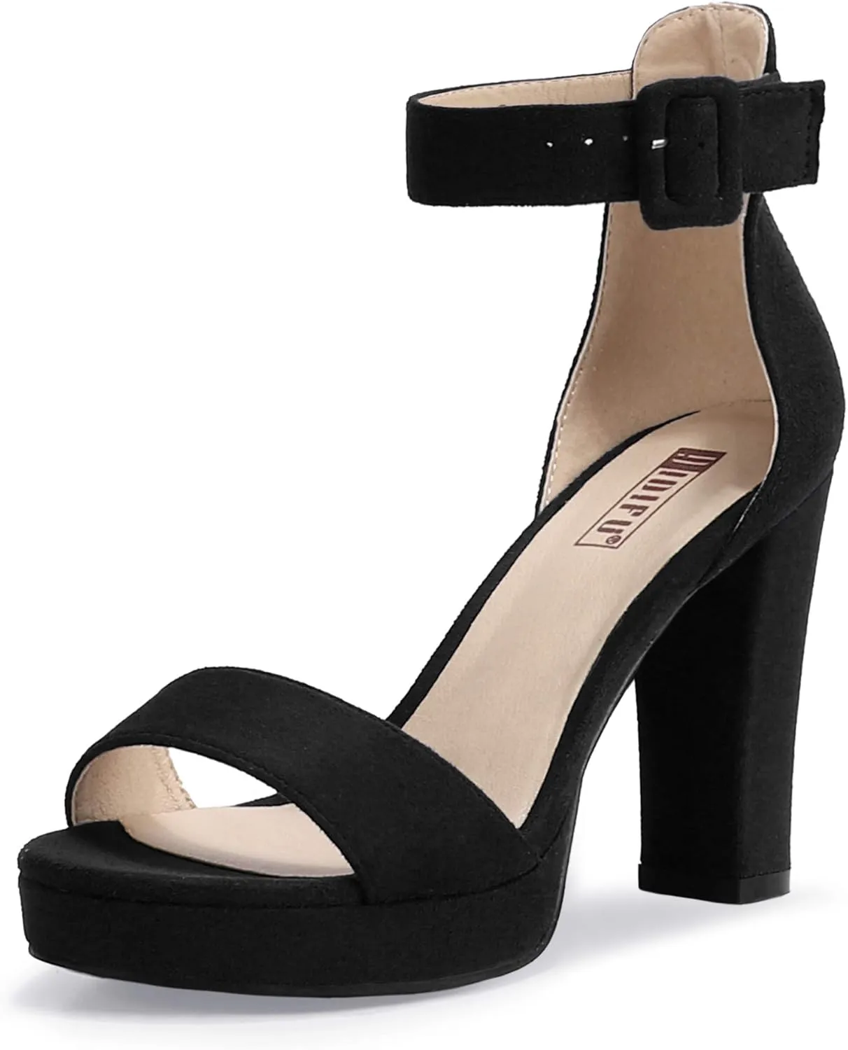 IDIFU Women's IN4 Sabrina Platform Chunky High Heels Ankle Strap Heeled Sandals Wedding Party Dress Shoes