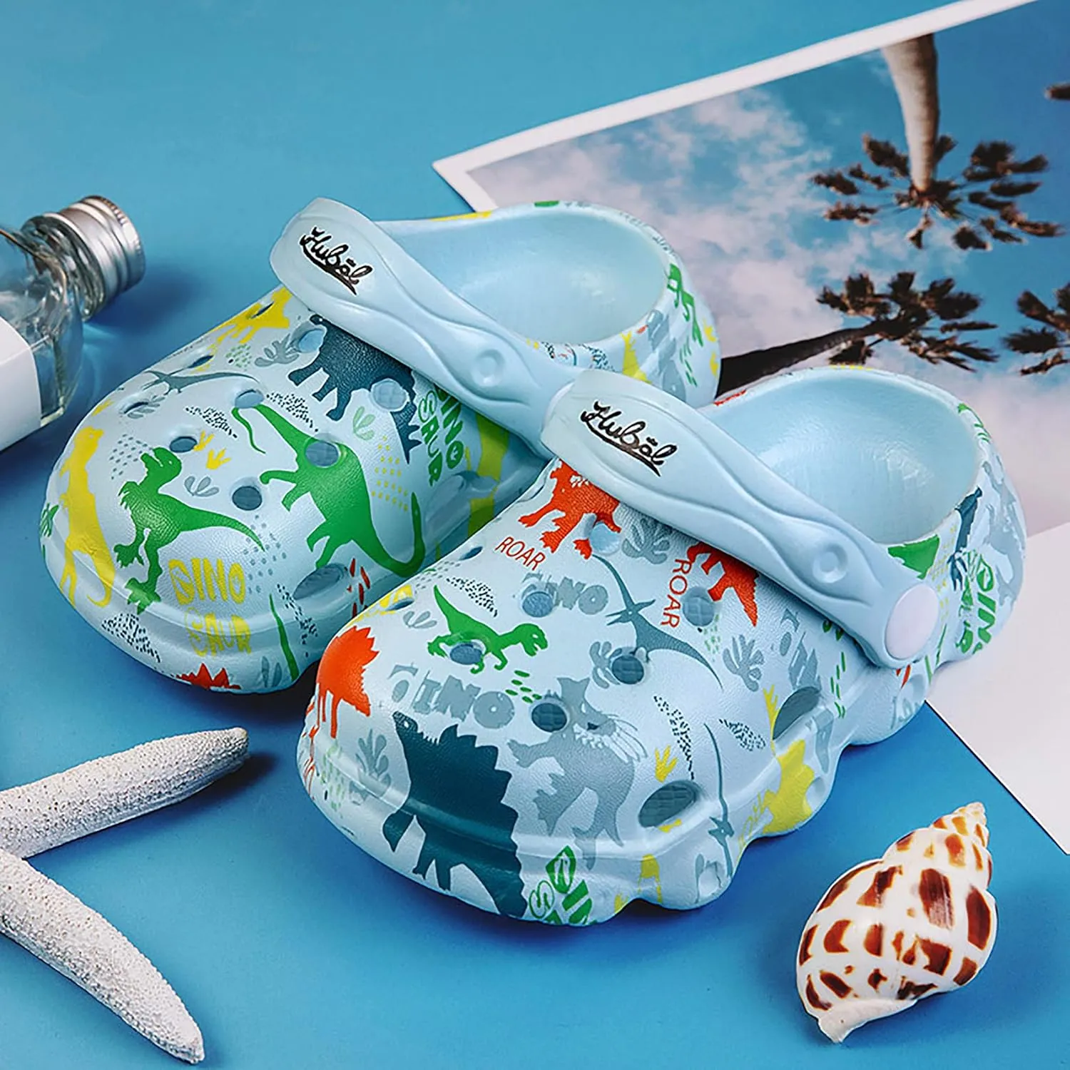 INMINPIN Kids Cute Clogs Cartoon Garden Shoes Boys Girls Slides Slippers Indoor Outdoor Children Water Shower Beach Pool Sandals