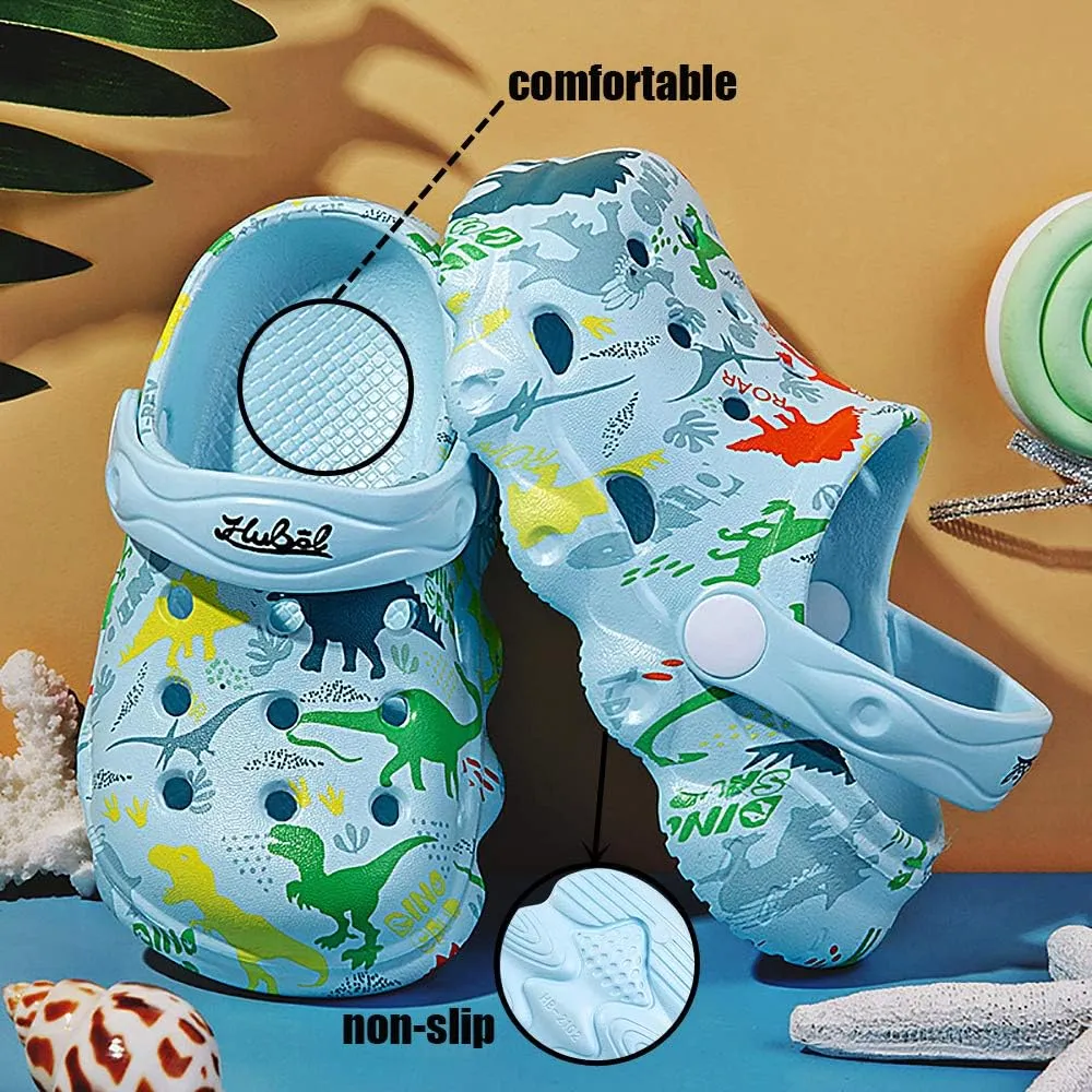 INMINPIN Kids Cute Clogs Cartoon Garden Shoes Boys Girls Slides Slippers Indoor Outdoor Children Water Shower Beach Pool Sandals