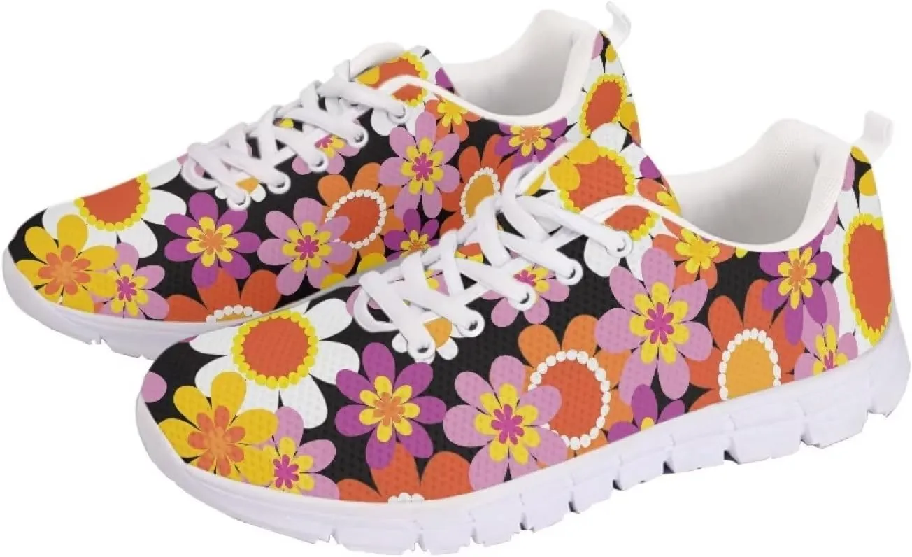 INSTANTARTS Sneakers Womens Breathable Sports Shoes Air Mesh Running Shoes Tennis Flat Shoes