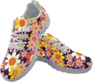 INSTANTARTS Sneakers Womens Breathable Sports Shoes Air Mesh Running Shoes Tennis Flat Shoes