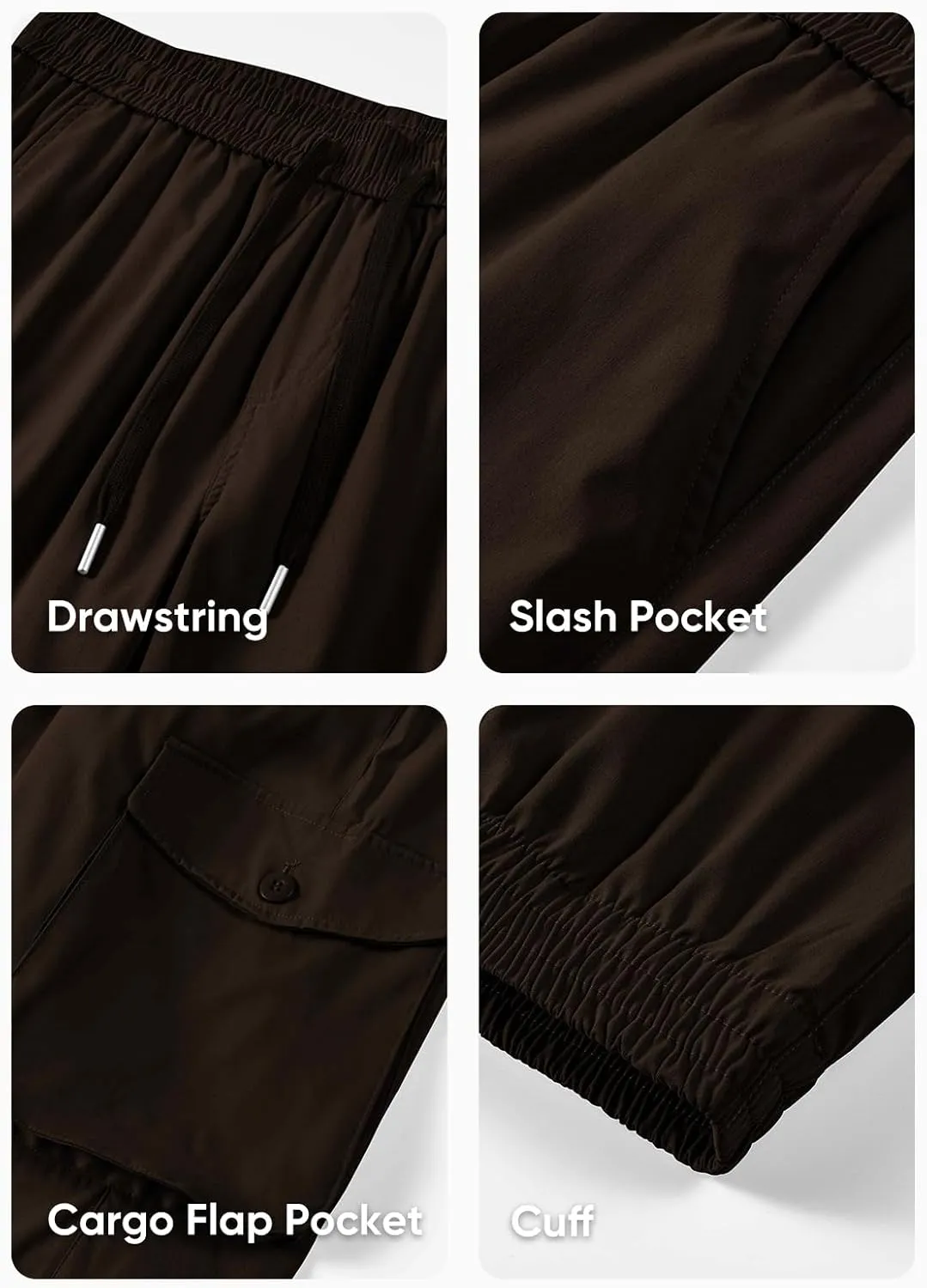 JMIERR Men's Casual Cargo Joggers Pants Stretch Elastic Waist Drawstring Tapered Sweatpants with Pockets