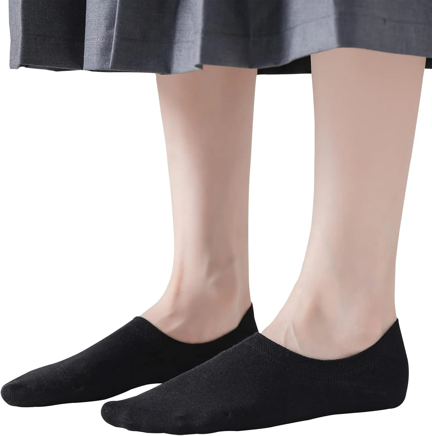 JORMATT No Show Socks Women Cotton Low Cut Flat Boat Liner Socks Non Slip 12 Pairs 6 Pairs