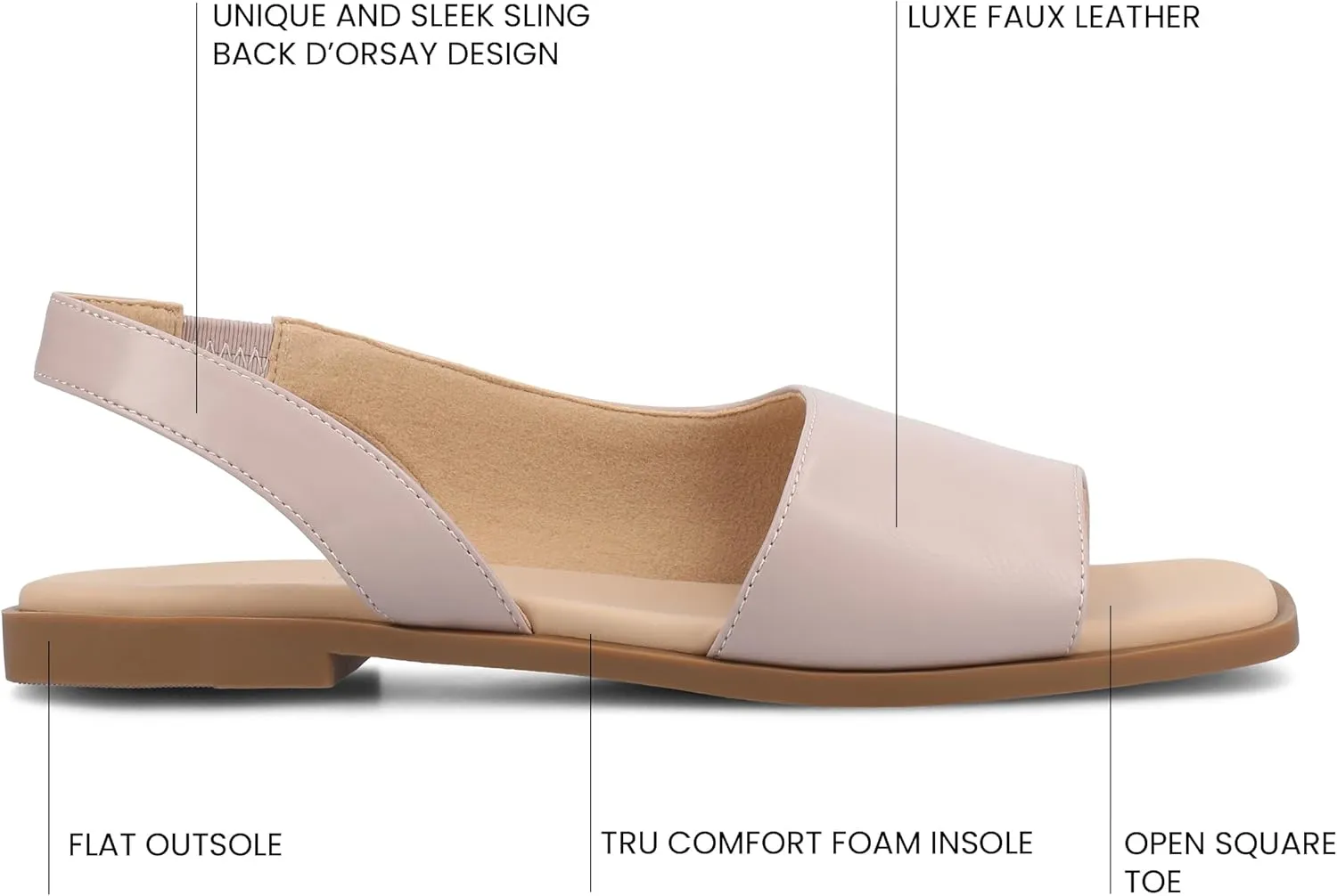 Journee Collection Women's Brinsley Slingback Flat Sandals