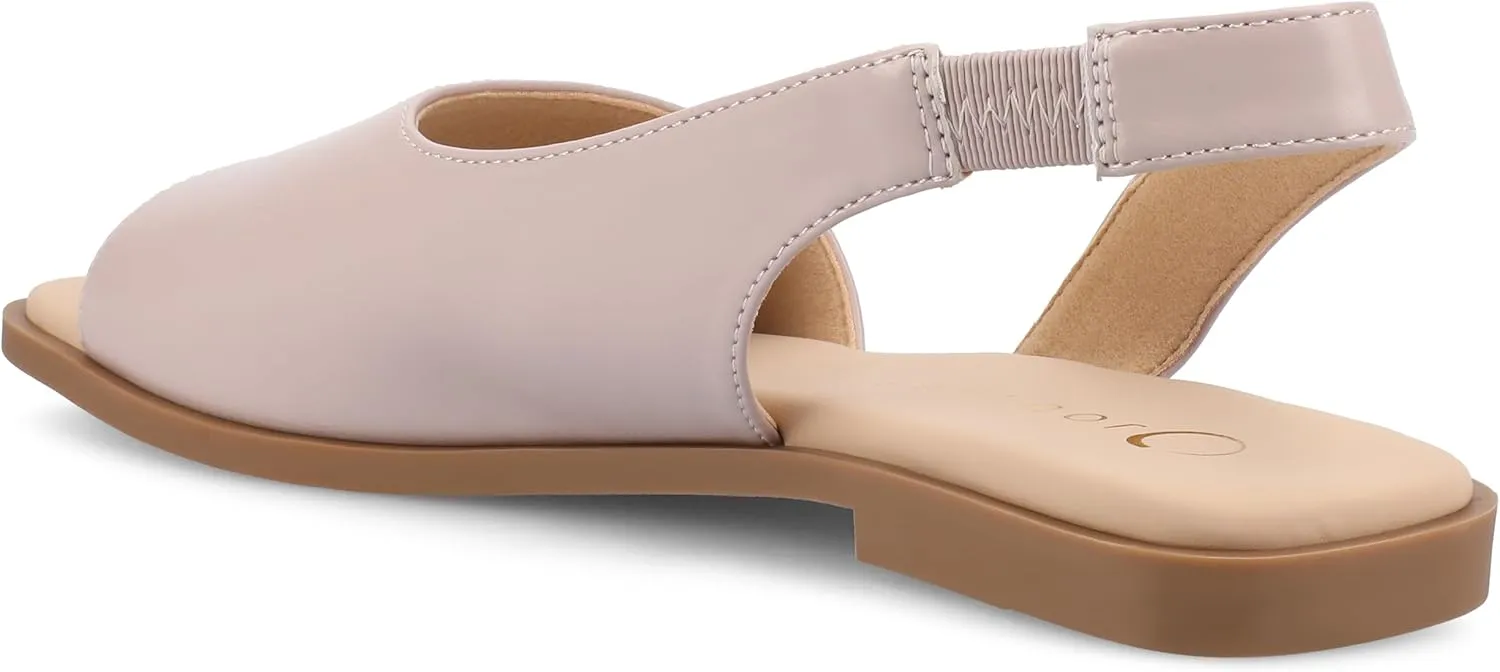 Journee Collection Women's Brinsley Slingback Flat Sandals