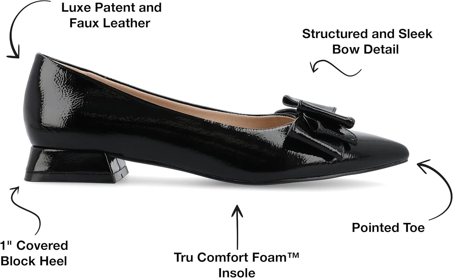 Journee Collection Womens Ophelia Bow Flat Shoes