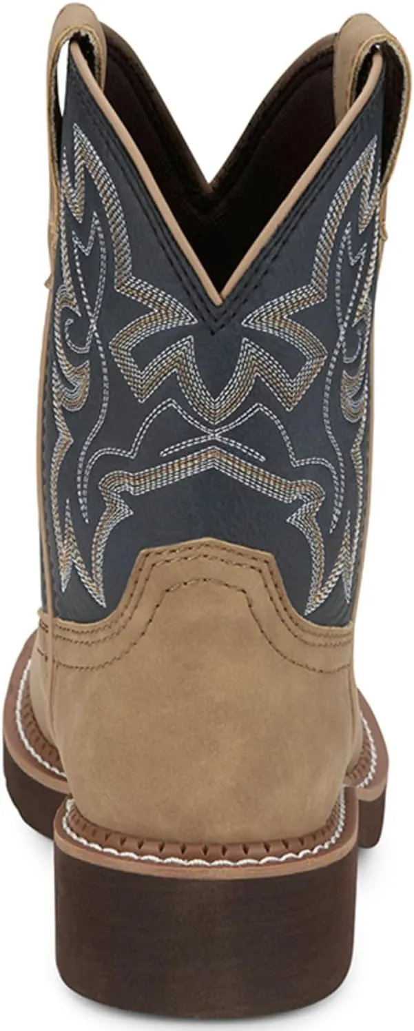 Justin Gypsy Kay 8” Cowboy Boots for Women - Premium Full-Grain Leather Women’s Cowgirl Boots with Removable Orthotic Footbed, Slip-Resistant Rubber Outsole