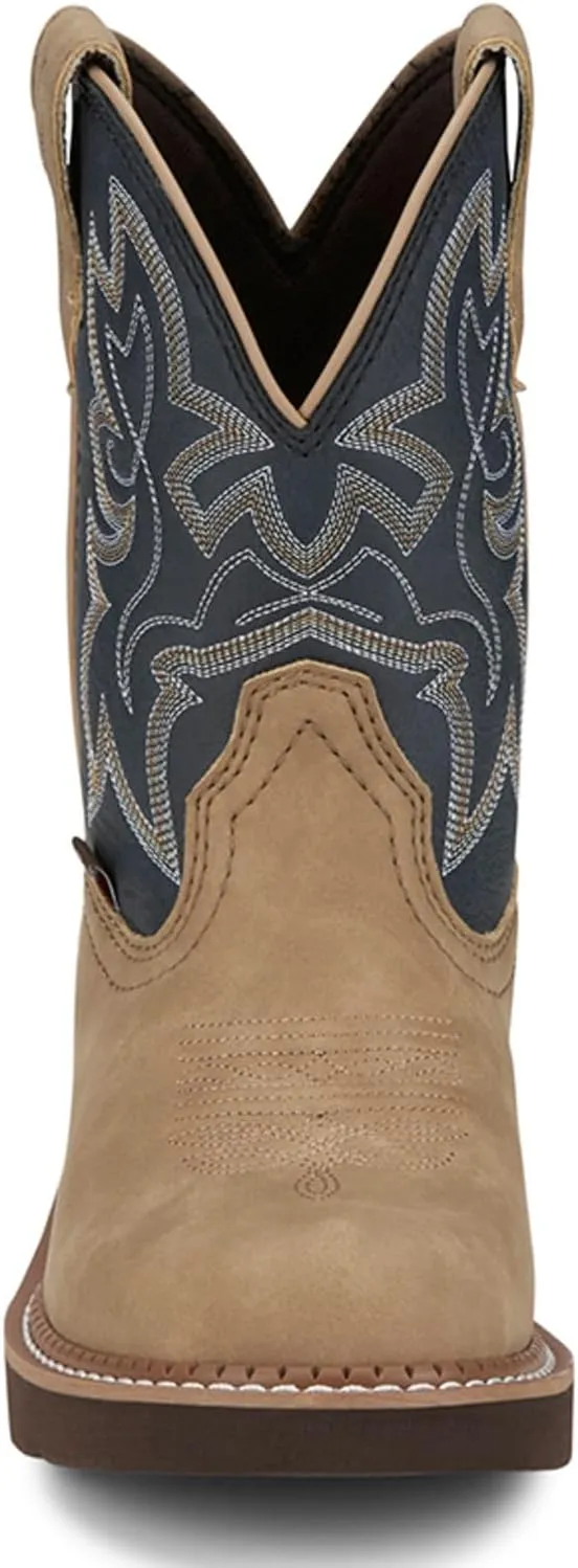 Justin Gypsy Kay 8” Cowboy Boots for Women - Premium Full-Grain Leather Women’s Cowgirl Boots with Removable Orthotic Footbed, Slip-Resistant Rubber Outsole