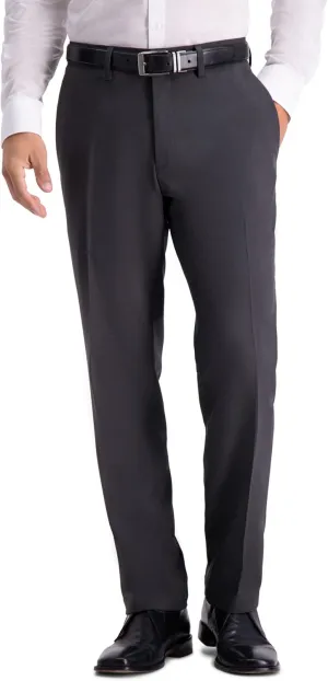 Kenneth Cole Reaction Men's Techni-Cole Mini Check Modern Fit Flat Front Dress Pant, Charcoal, 38Wx32L