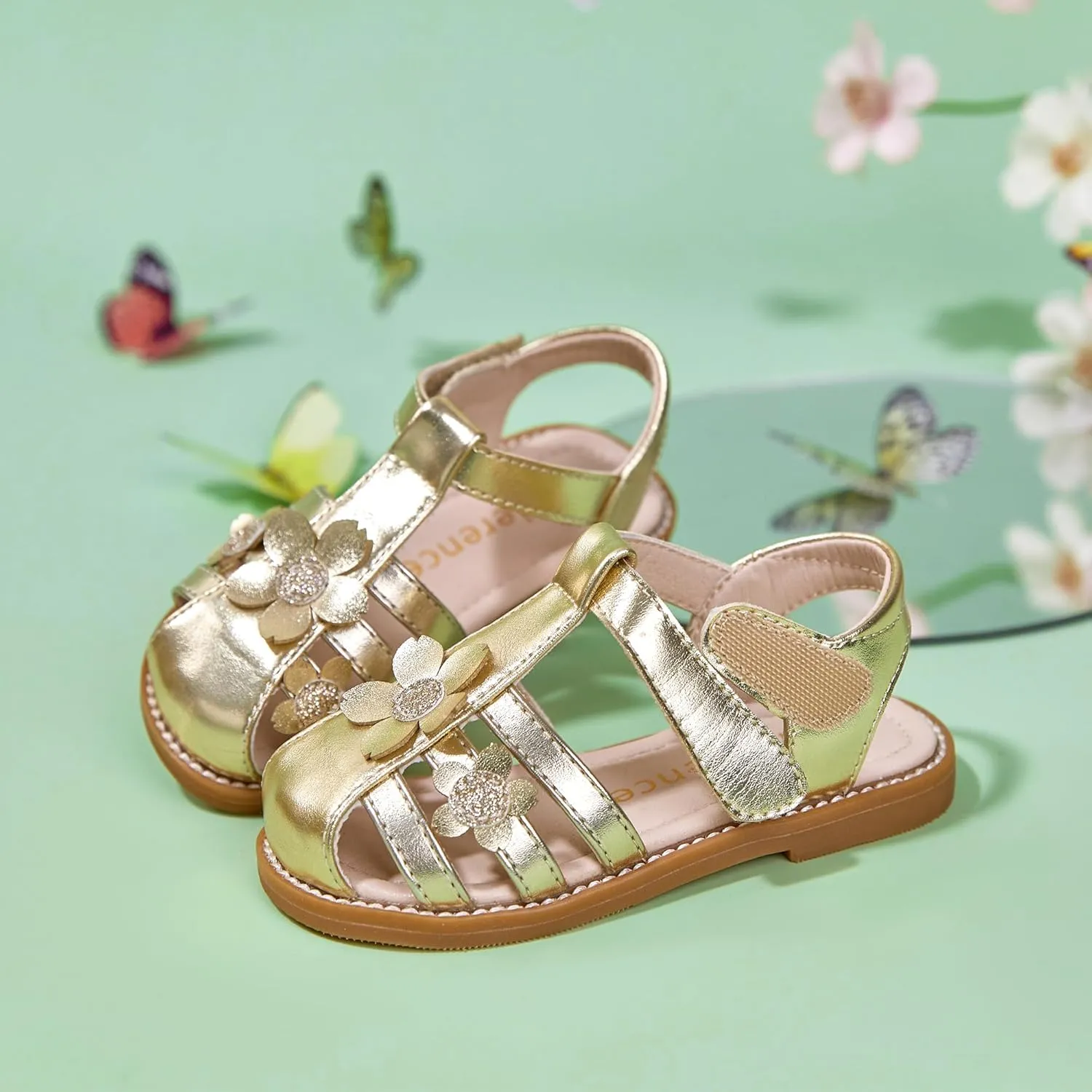 Kiderence Toddler Girls Sandals Little Girls Kids Summer Shoes Toddler Sandals