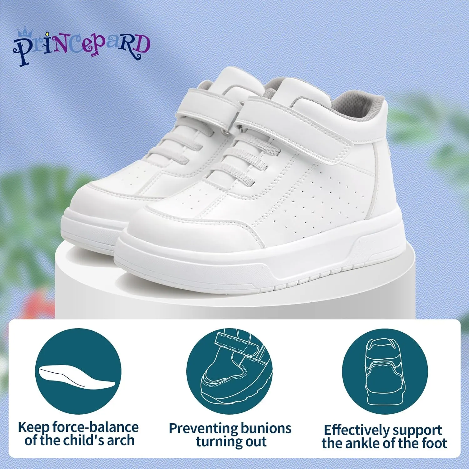 Kids Orthopedic Shoes with Ankle and Arch Support,Fashion Thick Sole Corrective Sneakers