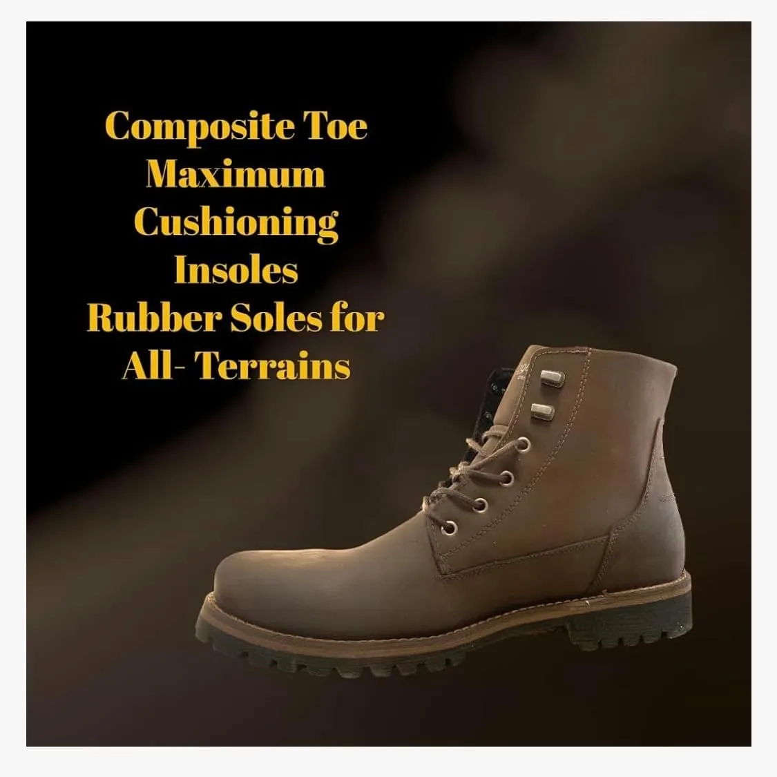 King USA Texas Motorcycle Boots - Mens Combat 6" Work Boot Leather Construction Industrial