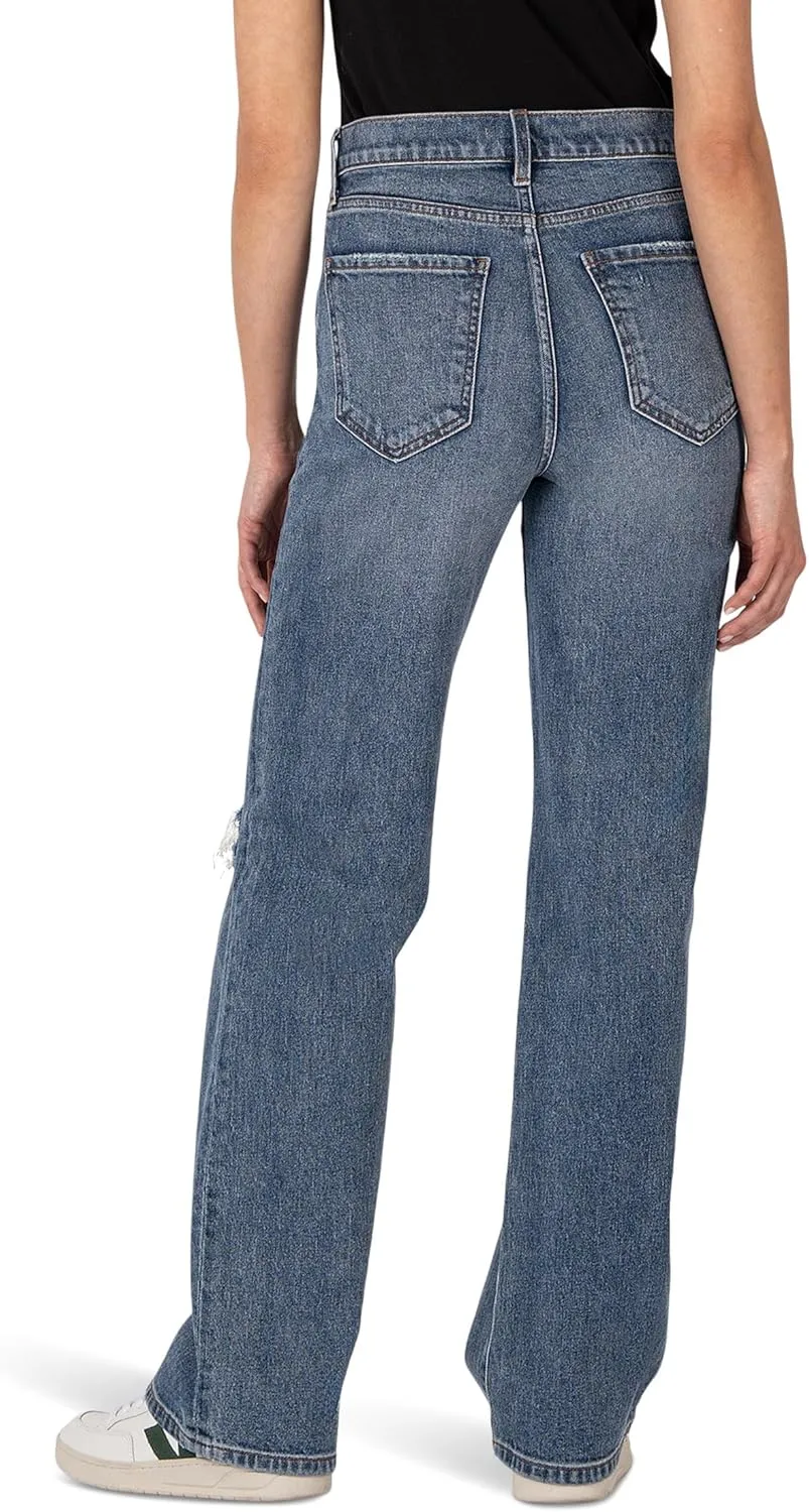 KUT from the Kloth Women's Sienna High-Rise Wide Leg-5 Pockets in Publicized
