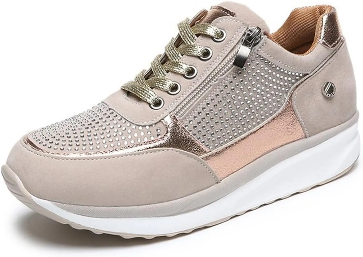 Ladmiple Shoes For Women Slip On Sneakers Breathe Walking Shoes Fashion Comfort Non Slip Platform Running Tennis Shoes