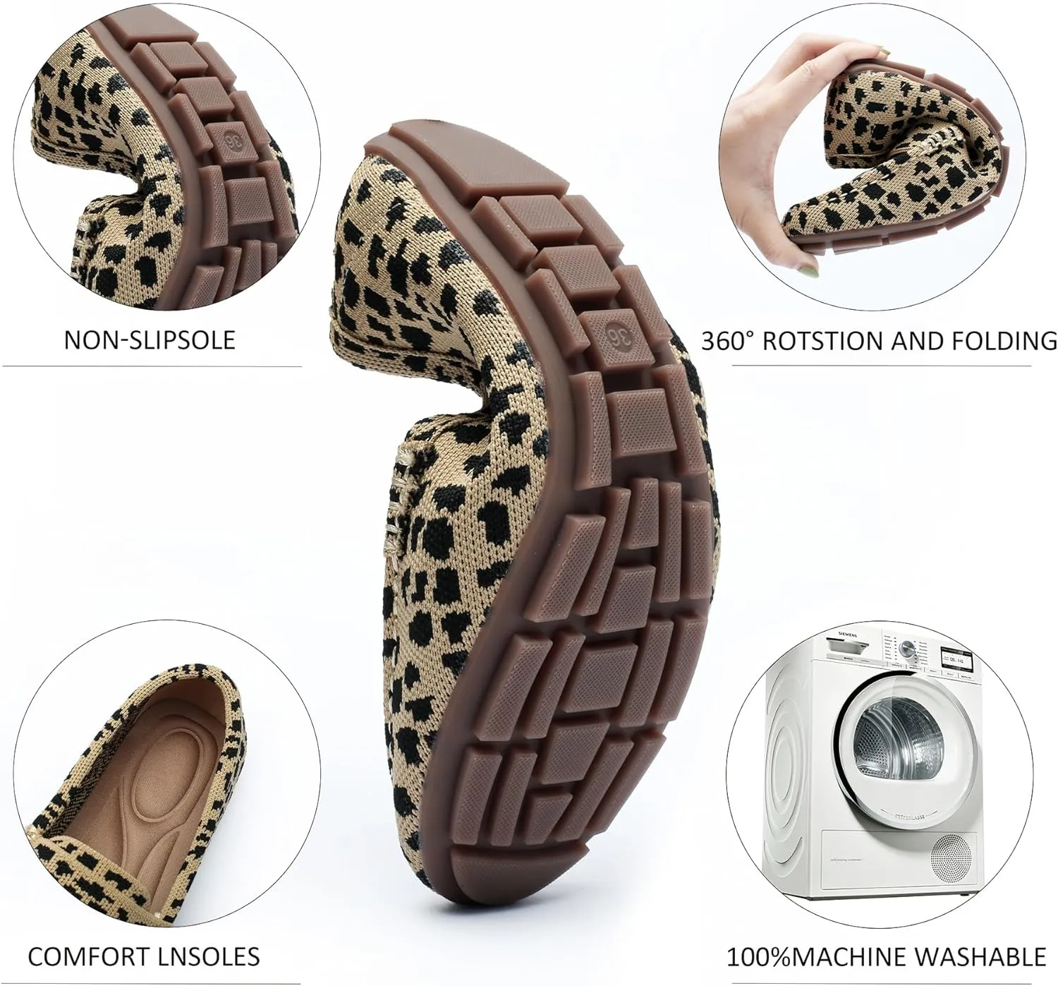 Loafers for Women Comfortable Breathable ShoeCasual Slip On Womens Driving Flats Shoes