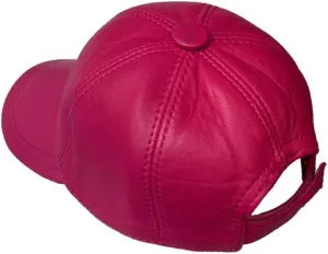 Lukkizara Genuine Real Lambskin Leather Unisex Baseball Cap - 100% Sheepskin Adjustable