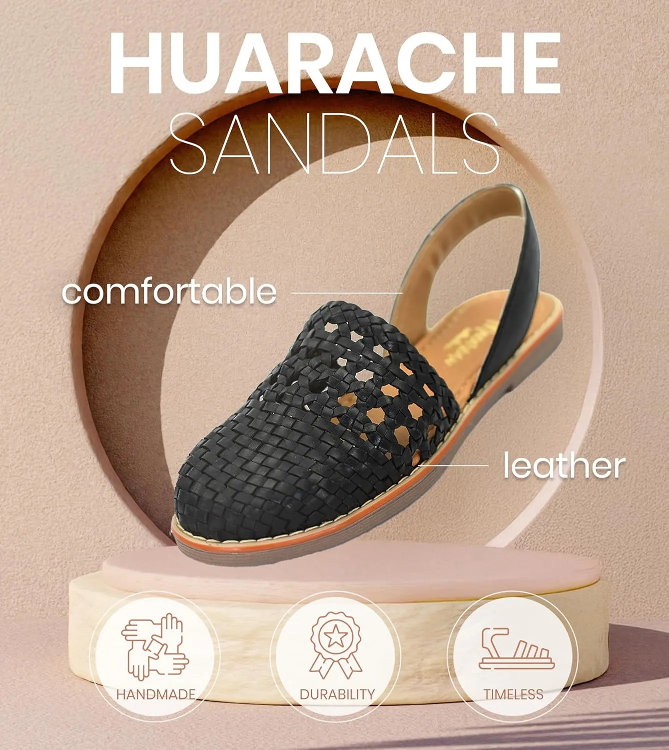 Macarena Collection Womens Shoes Leather Sandals for Women | Huarache Handmade Mexican Sandals Women | Comfortable & Stylish Womens Sandals 2340