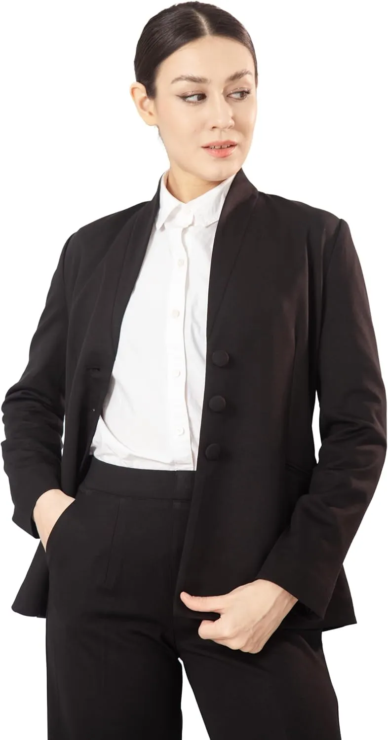 Marycrafts Women's Business Outfit Blazer Wide Leg Pant Suits Set for Work