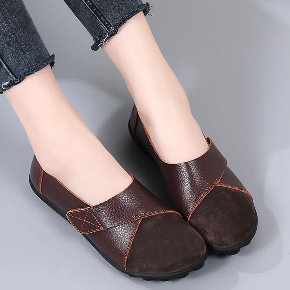 Maylrvjv Womens Loafers Slip On Leather Penny Shoes Casual Moccasin Boat Shoes
