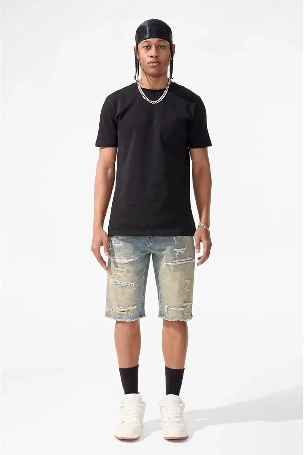 Men OG Arlington Denim Short with Shreds (Desert Storm)