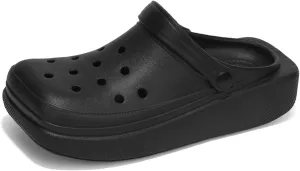 Men Women Garden Shoes Summer Fashion Square Toe Clogs Sandals Slippers Breathable Quick Dry Beach Sandals Adjustable Heel Mules