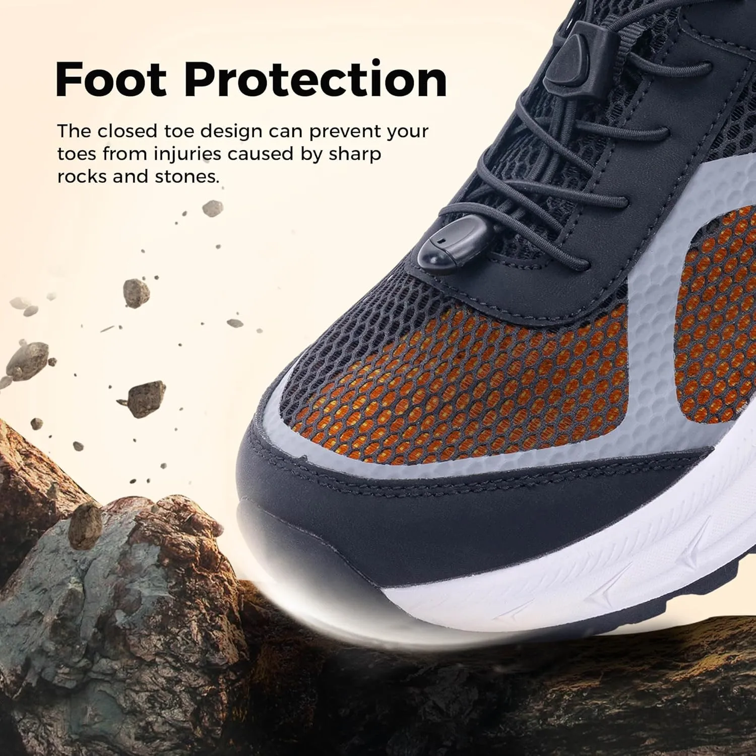 Mens Closed Toe Wide Width Hiking Sandals Summer Walking Water Shoes Comfortable Recovery Fisherman Sport Sandals