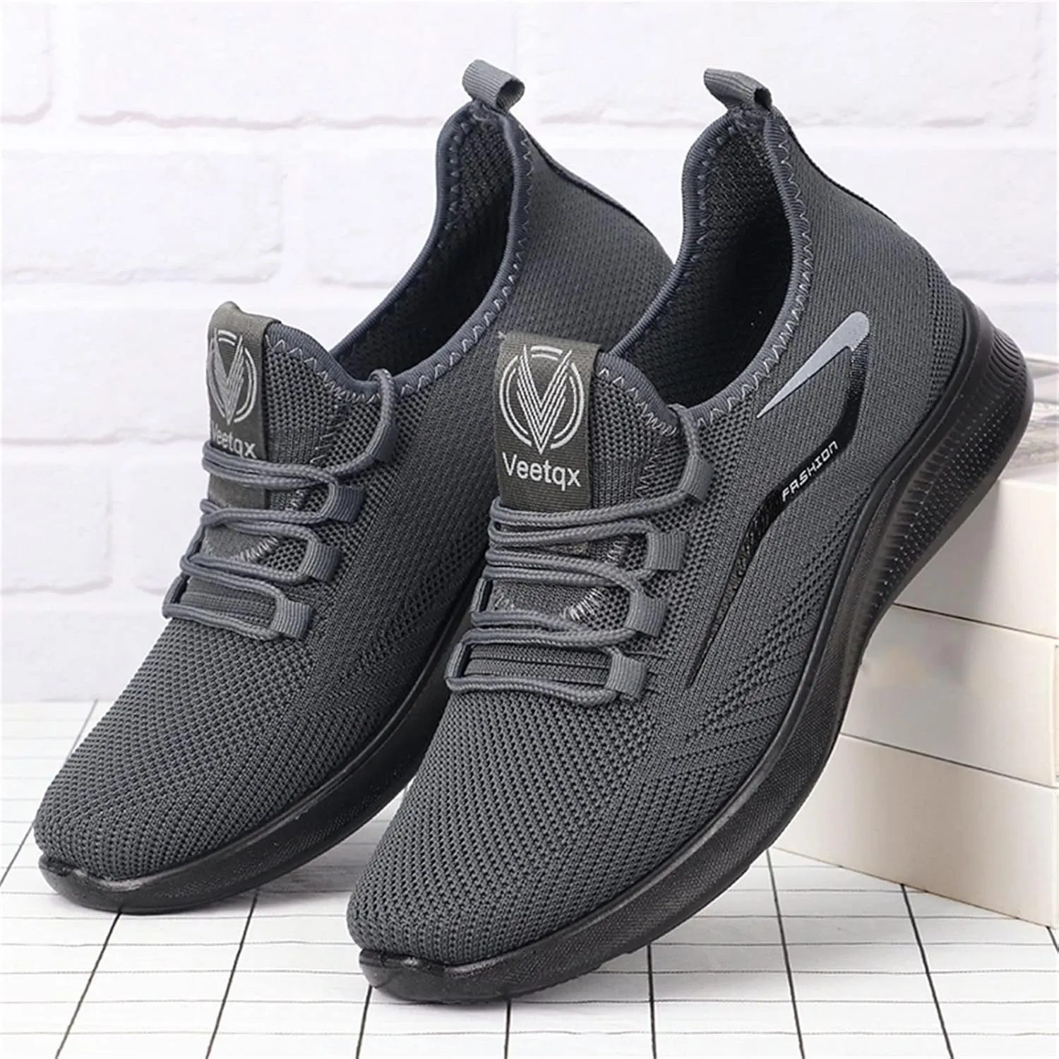 Mens Dress Shoes Casual Oxfords Shoes Knit Lightweight Womens Tennis Shoes Wide Width Casual Tennis Shoes Walking Sneakers Brown Tennis Shoe White Loafers