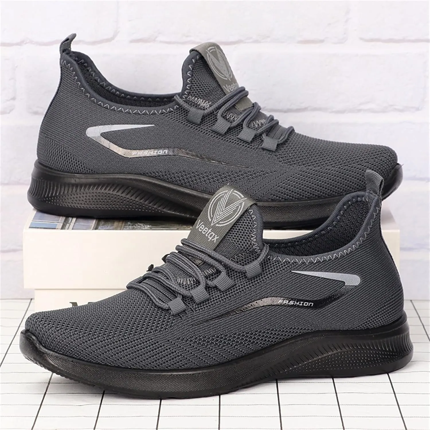Mens Dress Shoes Casual Oxfords Shoes Knit Lightweight Womens Tennis Shoes Wide Width Casual Tennis Shoes Walking Sneakers Brown Tennis Shoe White Loafers