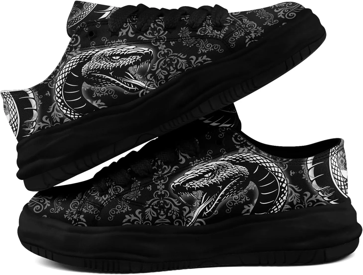 Men's Fashion Canvas Sneaker Low Top Flat Casual Shoes Women's Vibrant Skull Lightweight Comfort Walking Shoes