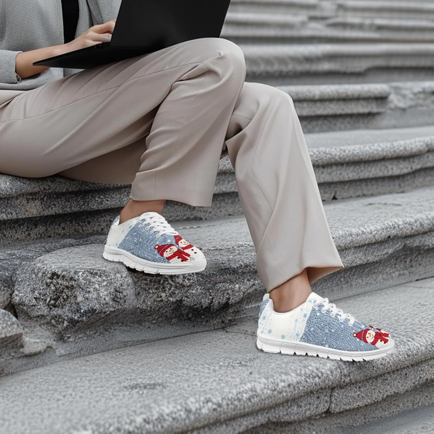 Men's Fashion Sneakers Breathable Mesh Road Running Shoes Cute Teens Girls Boys Walking Shoes