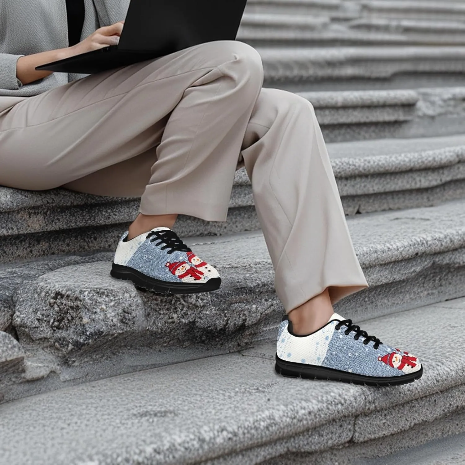 Men's Fashion Sneakers Breathable Mesh Road Running Shoes Cute Teens Girls Boys Walking Shoes