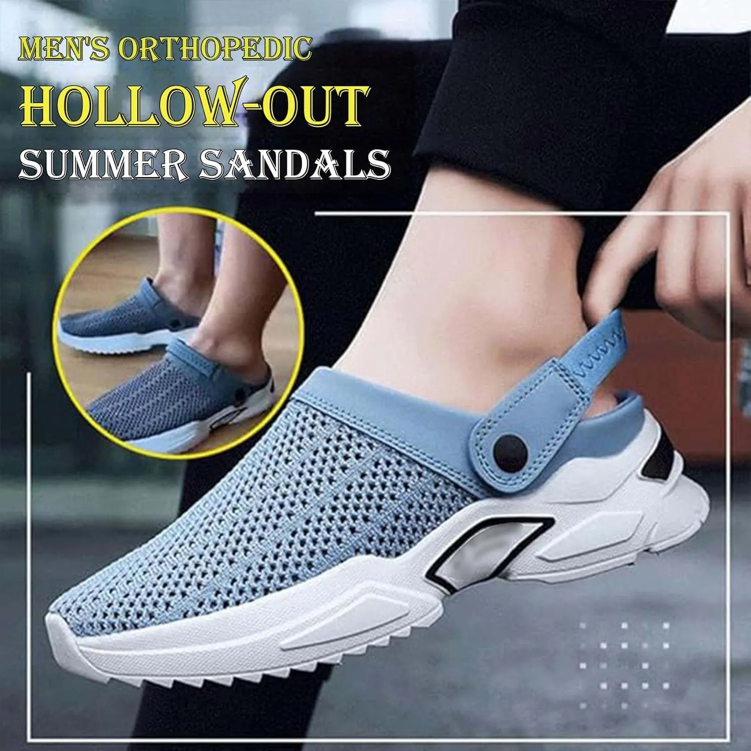 Men's Orthopedic Hollow-out Summer Sandals,Jerrycherries Orthopedic Shoes