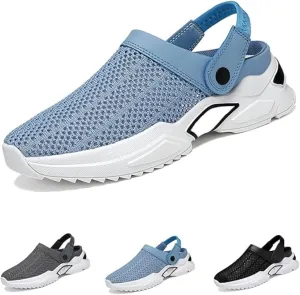 Men's Orthopedic Hollow-Out Summer Sandals,Mesh Shoes Sandals Mens,Orthopedic Diabetic Walking Boat Shoes Breathable Knit Mesh Walking Shoes Beach Sandals with Arch Support