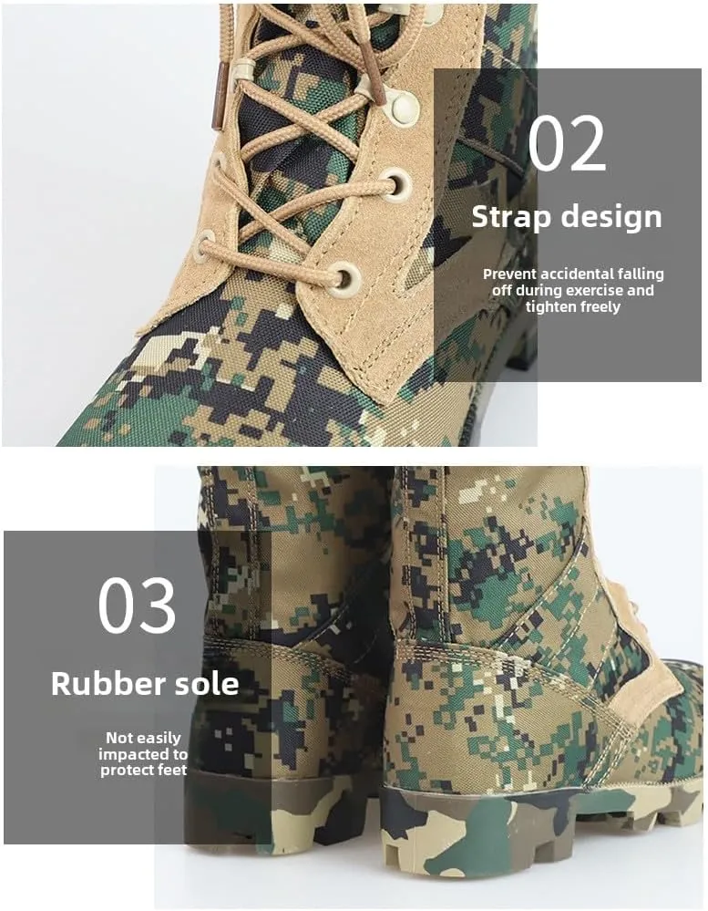 Men's Outdoor Hiking Desert Boots Jungle Off-road Training, High Top Hiking Boots