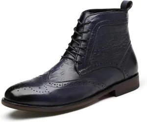 Men's Oxfords Boots Dress Casual Leather Fashion Wingtips Brogues Chelsea Boots Tuxedo Ankle Danner Boots for Men