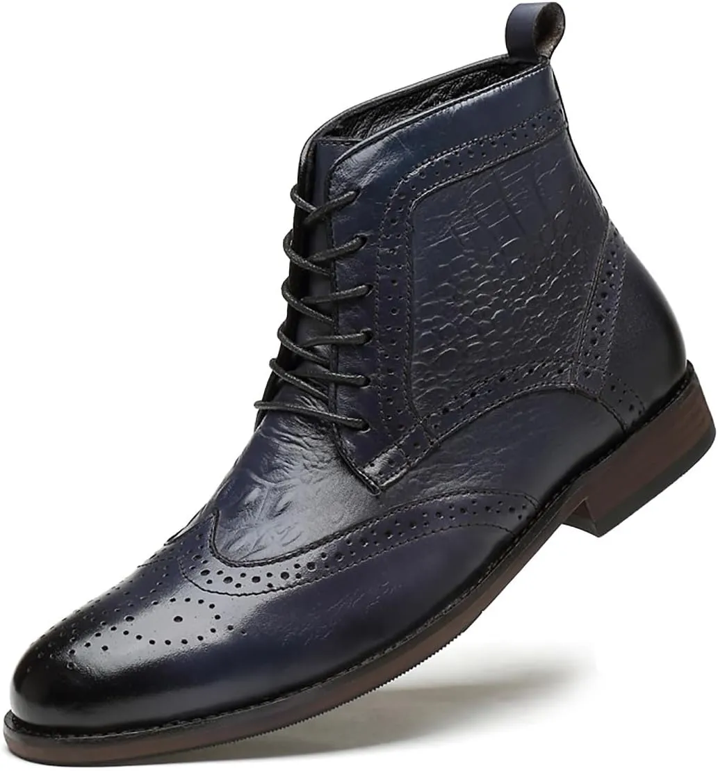 Men's Oxfords Boots Dress Casual Leather Fashion Wingtips Brogues Chelsea Boots Tuxedo Ankle Danner Boots for Men