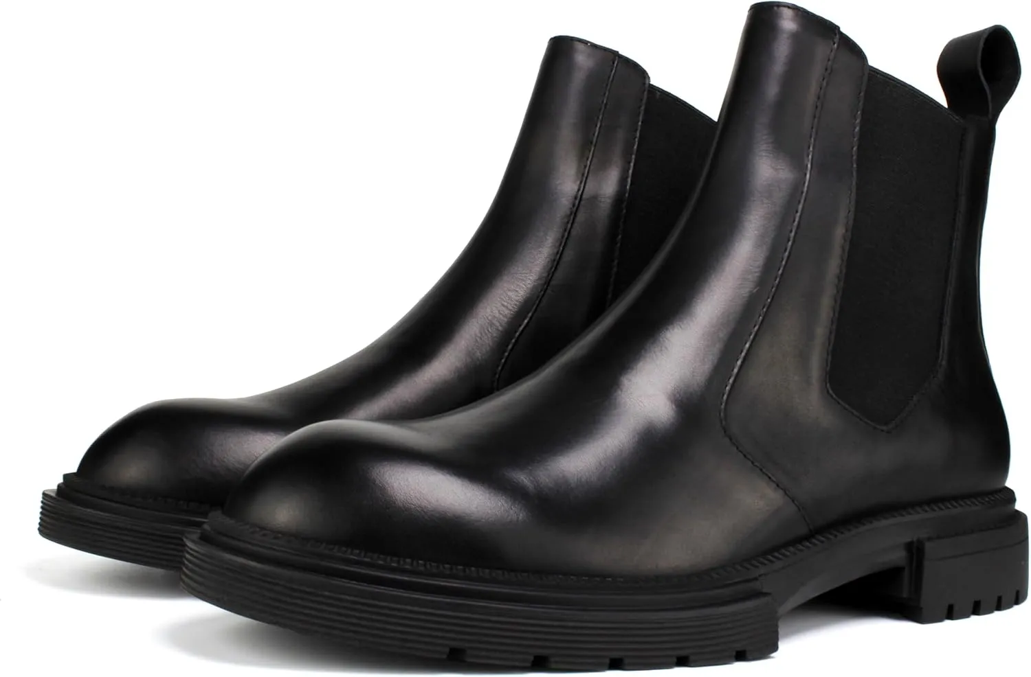 Men's Premium Leather Chelsea Boots | Double Elastic Gussets & Breathable OrthoLite Anti-Odor Insoles | Slip-Resistant Rubber Outsole, Leather Lined for All-Day Comfort (Casual & Work)